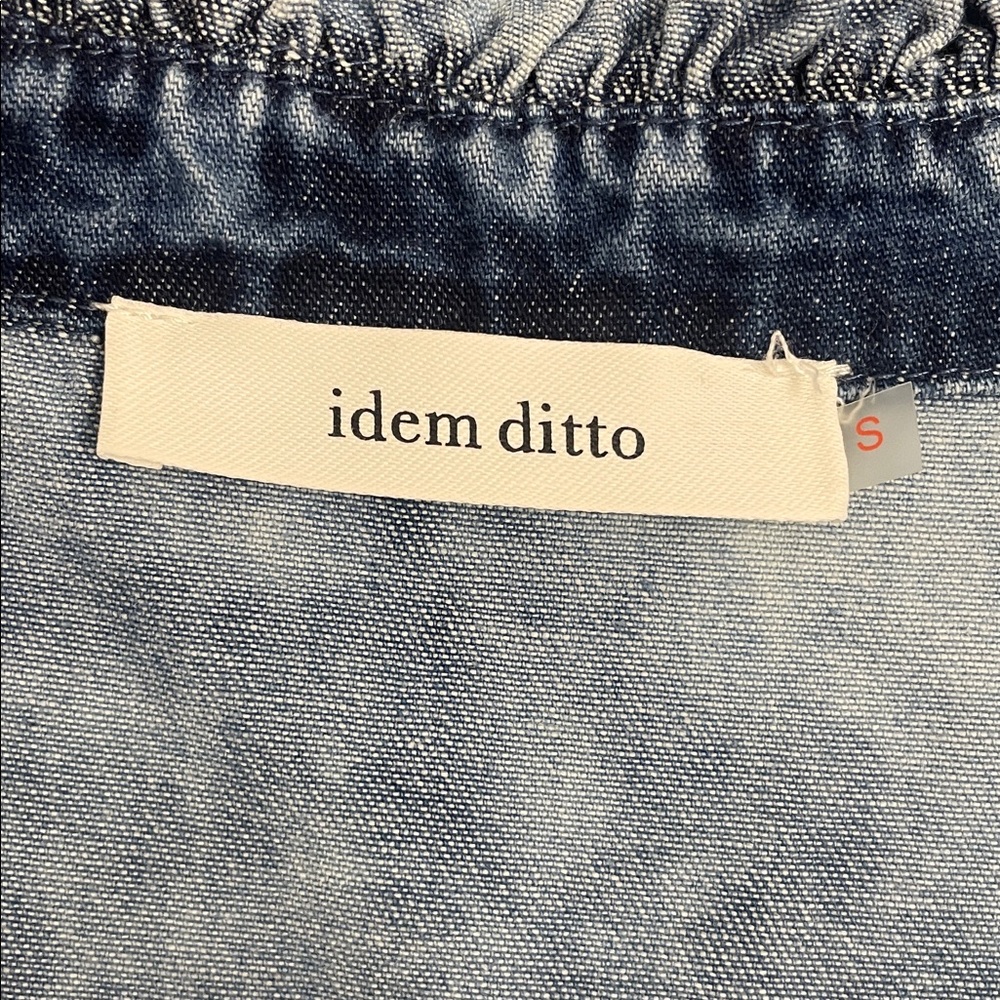 Women's Blue Button Down Shirt - Picture 8 of 12